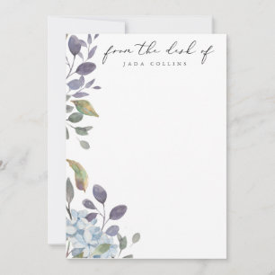 Blue Meadow Watercolor Personalised Card