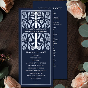 Blue Mediaeval Silver Sword Royal Wedding Programme