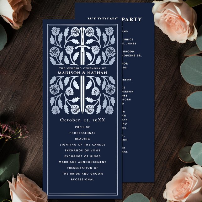 Blue Mediaeval Silver Sword Royal Wedding Programme (Creator Uploaded)