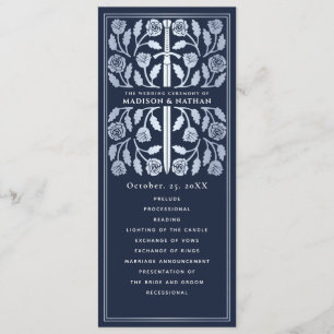 Blue Mediaeval Silver Sword Royal Wedding Programme