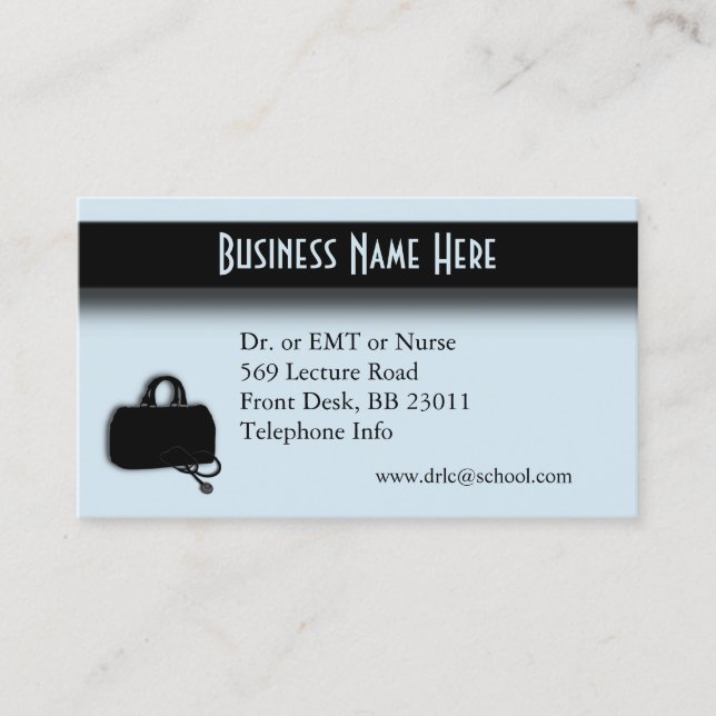 Blue Medical Business Card (Front)