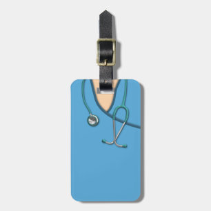 Blue Medical Scrubs Luggage Tag