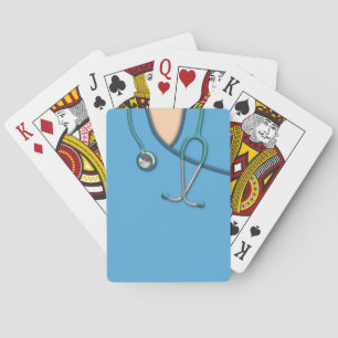 Blue Medical Scrubs Playing Cards