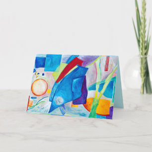 Blue meditation for the Year Holiday Card