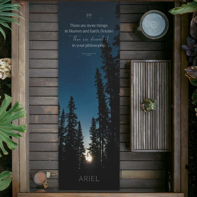 Blue Meditation Inspirational Quote Night Sky Yoga Yoga Mat (Creator Uploaded)