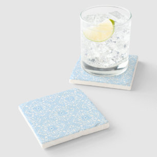 Blue Mediterranean Italian Tile Decorative Pattern Stone Coaster