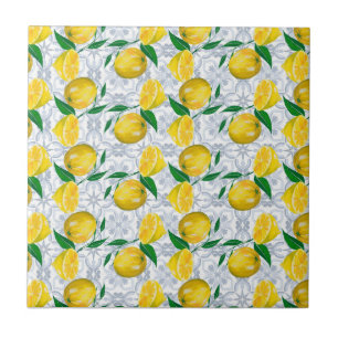 Blue Mediterranean lemon Tile
