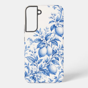 Blue Mediterranean Lemon Toile Phone Case