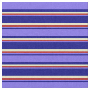 Blue, Medium Slate Blue, Red & Pale Goldenrod Fabric