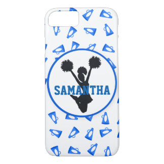Blue Megaphones and Cheerleader Personalised iPhone 8/7 Case