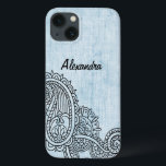 Blue Mehndi Motif Galaxy Note 4 Case<br><div class="desc">Protect your phone with this stylish Mehndi Motif Case-Mate Barely There Samsung Galaxy Note 4 Case with an intricate Indian henna design on a blue distressed look background. Add personalised text,  such as your name or monogram,  to this ethnic design to give it a personal touch.</div>
