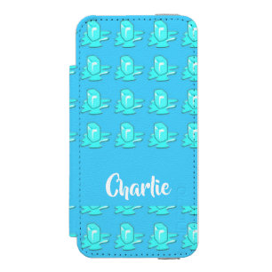 Blue melting ice Cube Incipio Watson™ iPhone 5 Wallet Case