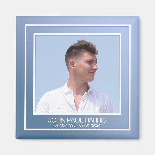 Blue Memorial Photo Magnet