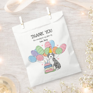 Blue Merle Aussiedoodle Birthday Party Thank You Favour Bags