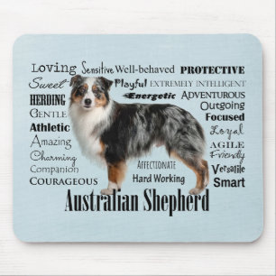 Blue Merle Australian Shepherd Mouse Pad