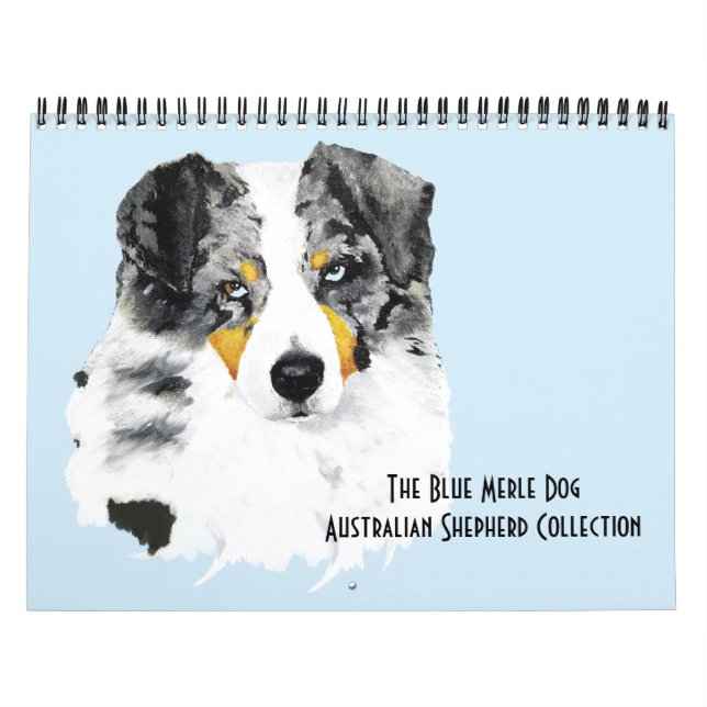 Blue Merle Australian Shepherd Two Page M.Calendar Calendar (Cover)