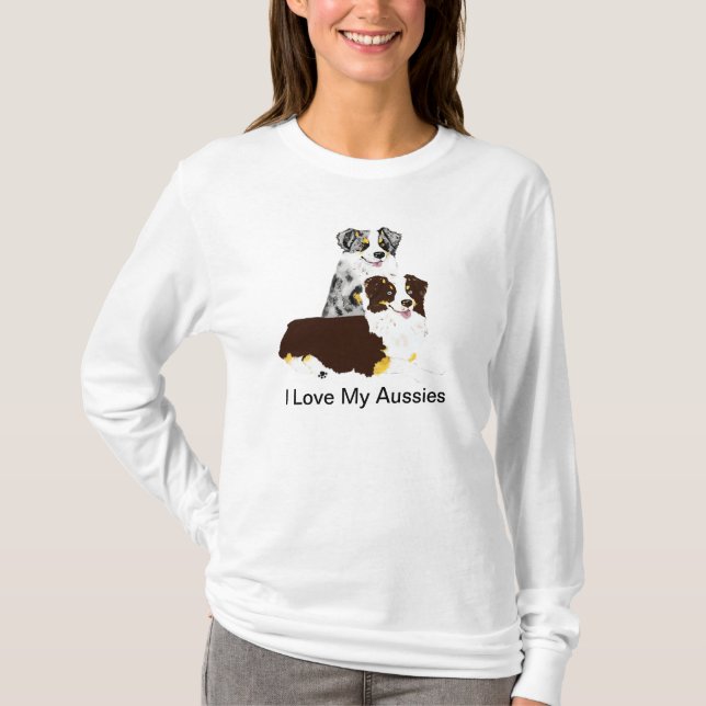 Blue Merle & Black Tri T-Shirt (Front)