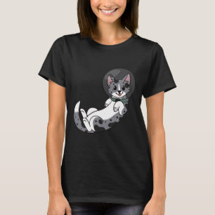 Blue Merle Corgi In Space T-Shirt