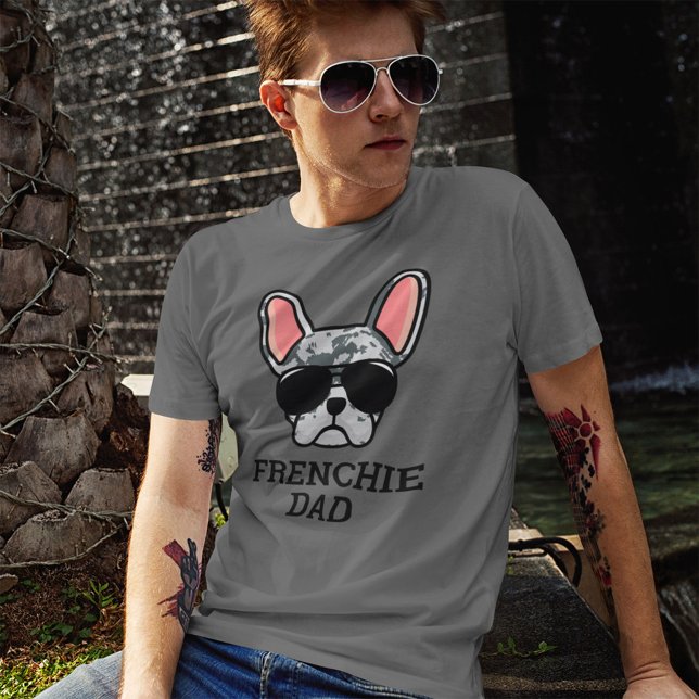 Blue Merle French Bulldog Frenchie Dog Dad T-Shirt (Creator Uploaded)