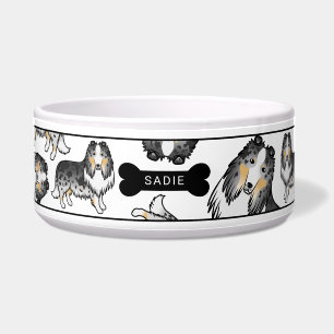 Blue Merle Rough Collie Dogs Pattern & Name