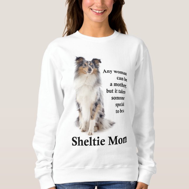 Blue Merle Sheltie Mum Sweatshirt (Front)