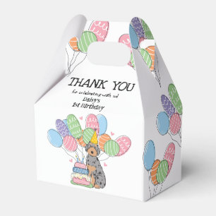 Blue Merle Tan Aussiedoodle Birthday Thank You  Favour Box