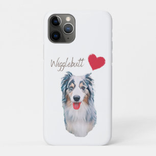 Blue Merle Wiggle Butt Aussie  Case-Mate iPhone Case