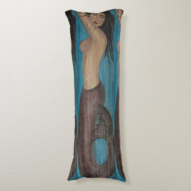 blue mermaid body cushion (Front Vertical)