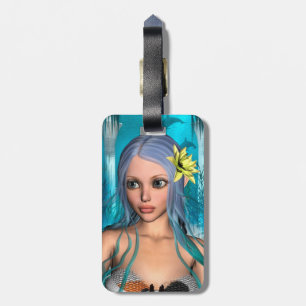 Blue Mermaid Luggage Tag