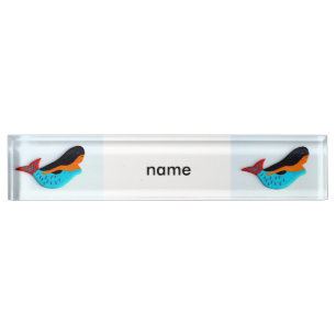 blue mermaid name deskplate nameplate