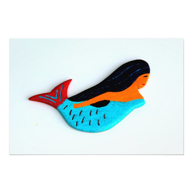 blue mermaid photo print (Front)