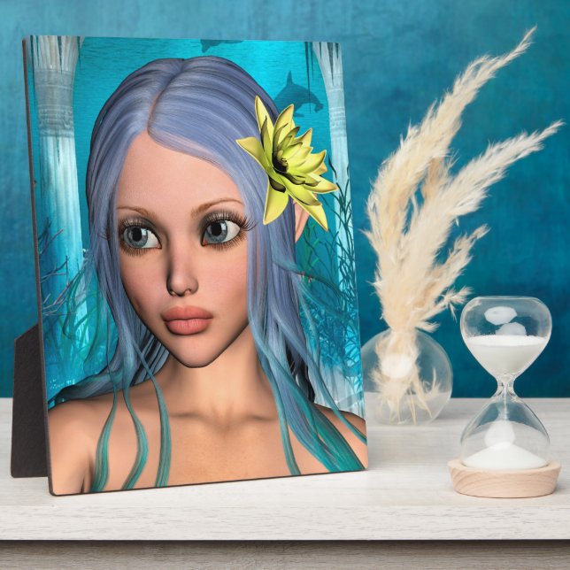 Blue Mermaid Plaque (Side)