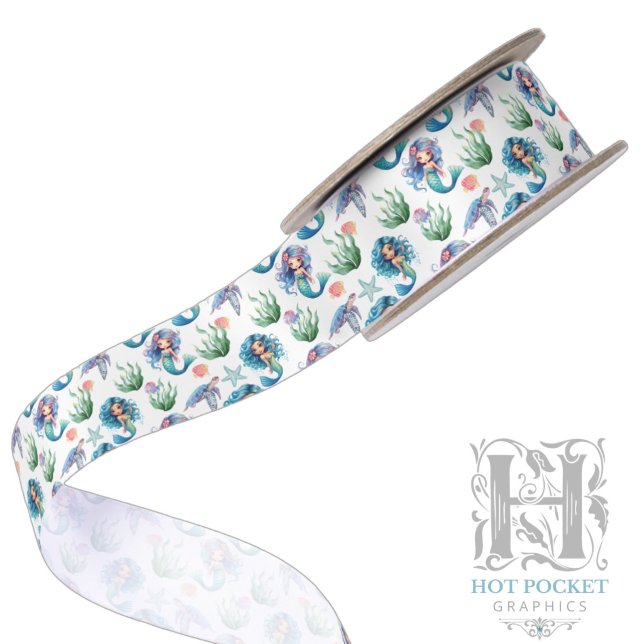 Blue Mermaid Satin Ribbon (Creator Uploaded)