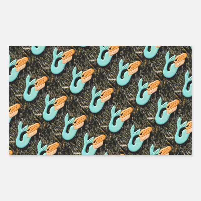 blue mermaid stickers (Front)