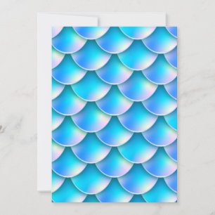 blue mermaid tail invitation