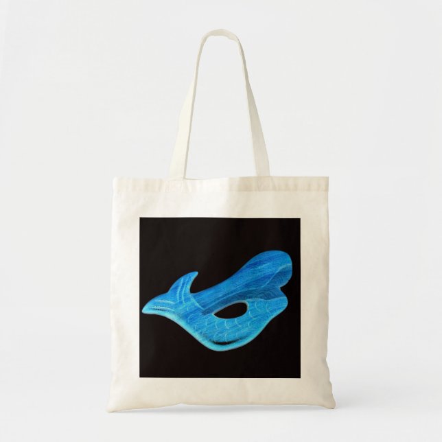 blue mermaid tote bag (Front)