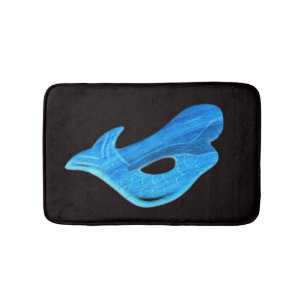 blue mermaid underwater bath mat