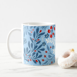 Blue Merry Christmas Coffee Mug