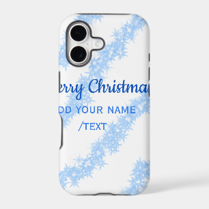 Blue merry christmas sparkle glitter lines add nam