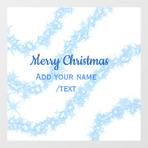 Blue merry christmas sparkle glitter lines add nam