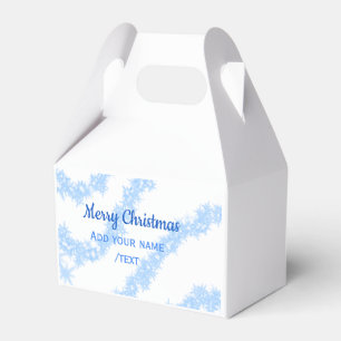 Blue merry christmas sparkle glitter lines add nam favour box