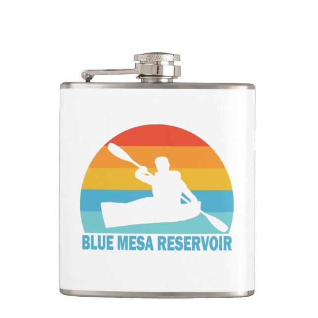Blue Mesa Reservoir Colorado Kayak Hip Flask (Front)
