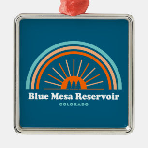Blue Mesa Reservoir Colorado Rainbow Metal Tree Decoration