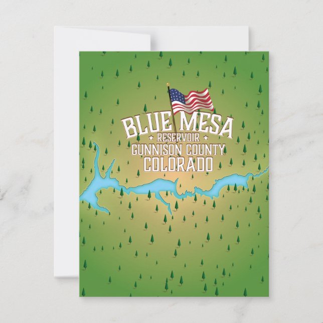 Blue Mesa Reservoir, Gunnison,Gunnison County Map (Front)