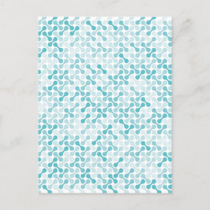 Blue metaball pattern announcement postcard