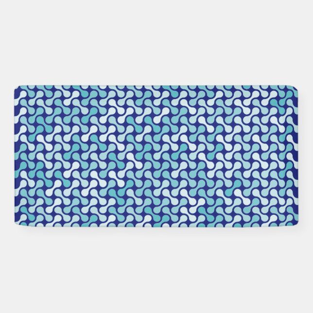 Blue metaball pattern banner (Horizontal)
