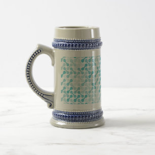Blue metaball pattern beer stein
