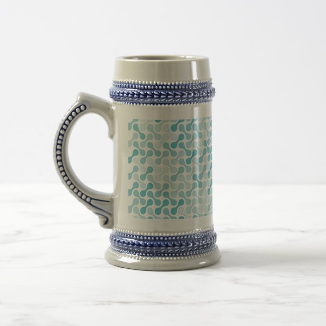 Blue metaball pattern beer stein (Left)