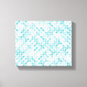 Blue metaball pattern canvas print