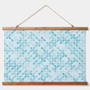Blue metaball pattern hanging tapestry